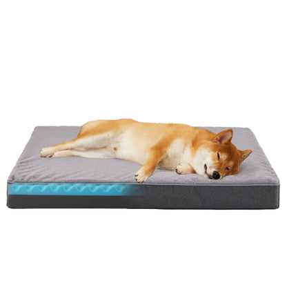 Plush Memory Foam Orthopedic Dog Beds with Removable Washable Cover & Waterproof Lining