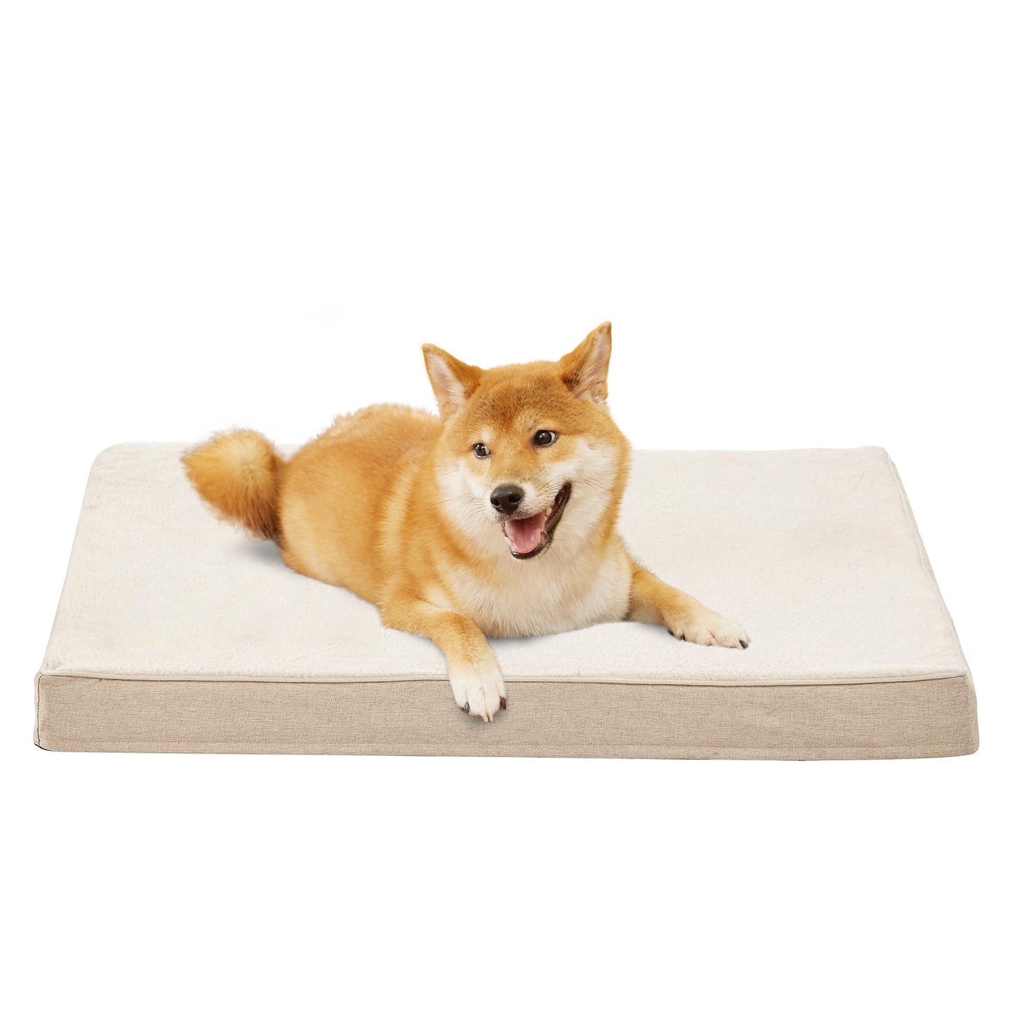Plush Memory Foam Orthopedic Dog Beds with Removable Washable Cover & Waterproof Lining