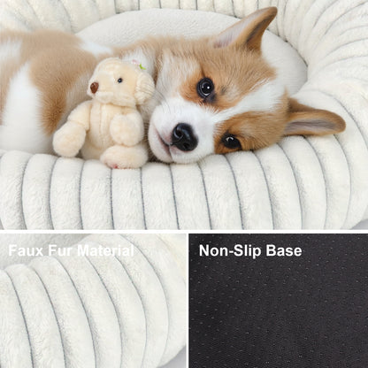 Calming Donut Dog Bed Anti-Anxiety for Small Medium Large Dogs