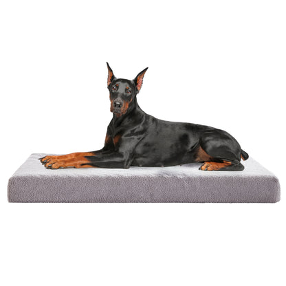 LFC PETS  Memory Foam Dog Bed with Removable Cover and Waterproof Liner