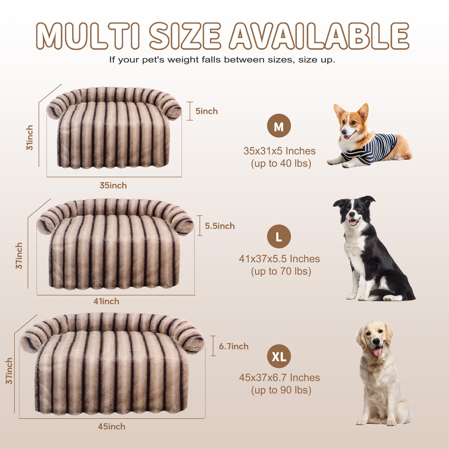 Fluffy Dog Couch Protector with Removable Cover