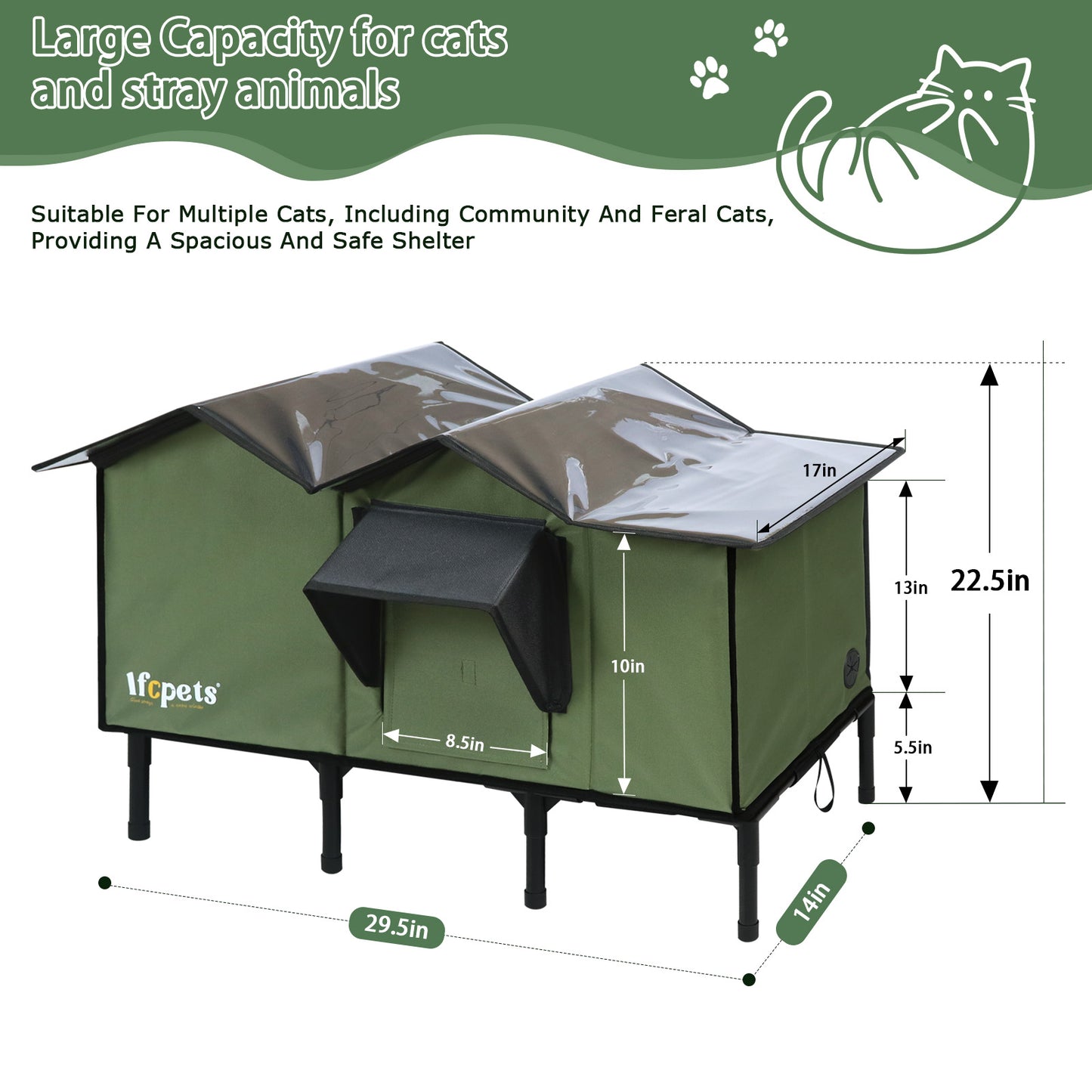 Outdoor Waterproof Cat Shelter