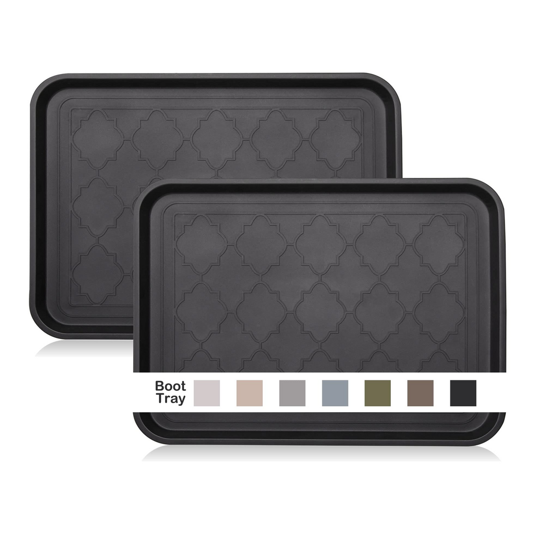 LFC PETS Boot Tray for Entryway Indoor, Heavy Duty Shoe Mat Tray 2 Packs, 16.7