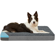 Load image into Gallery viewer, LFC PETS  Plush Memory Foam Orthopedic Dog Bed for Medium, Large Dogs with Cooling Gel, Washable Dog Crate Mat, Removable Cover &amp; Waterproof Lining
