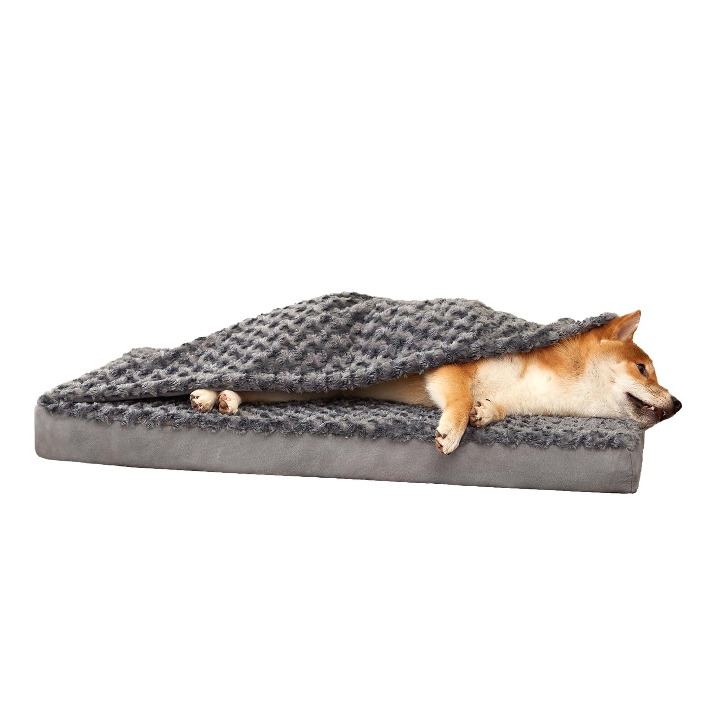 Plush Memory Foam Washable Dog Bed