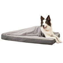 Load image into Gallery viewer, LFC PETS  Plush Memory Foam Orthopedic Dog Beds for Medium to Extra Large Jumbo Dogs, Pet Crate Bed Mat with Cooling Gel Sponge, Removable Washable Cover &amp; Waterproof Lining, M/L/XLL
