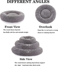 Load image into Gallery viewer, LFC PETS  Calming Dog Bed Anti-Anxiety Donut Dog Beds for Small Medium Large Dogs, Washable Plush Fluffy Indoor Cat Kitten Round Cuddler Cushion (24”30”36” inch)
