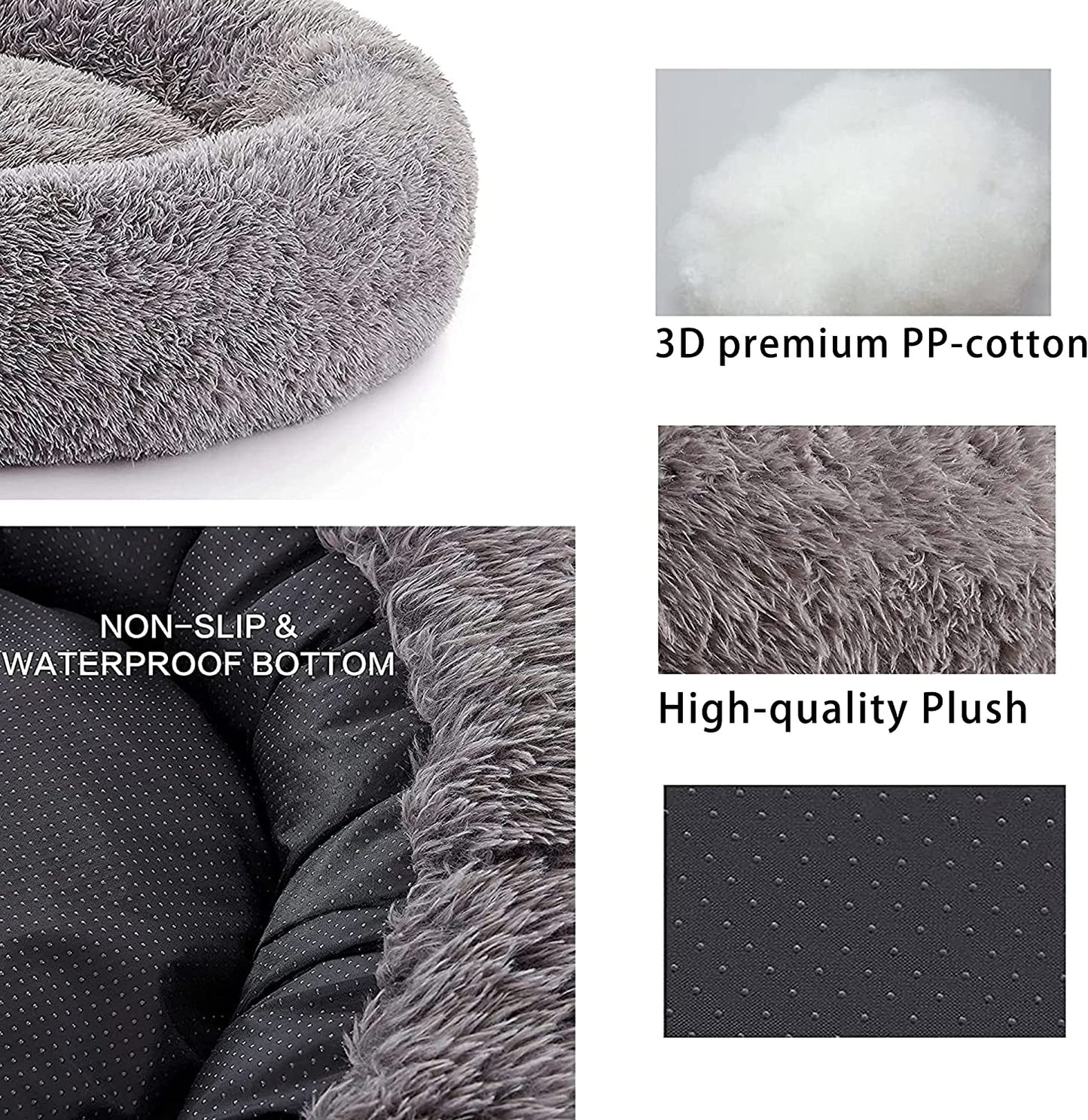 Calming Donut Dog Beds for Large dog, Anti-Anxiety