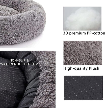 Calming Donut Dog Beds for Large dog, Anti-Anxiety