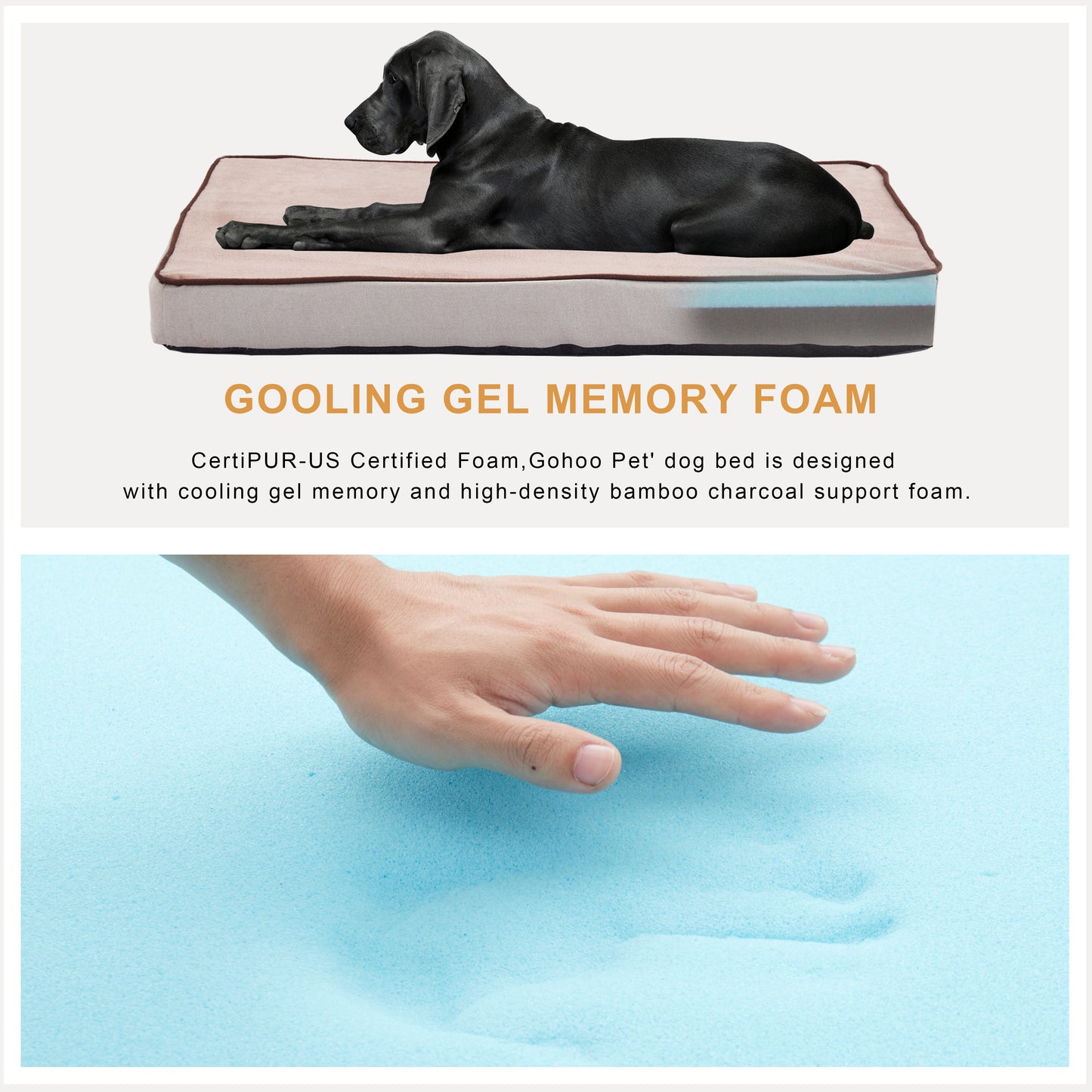 Memory Foam Removable Cover Dog Bed