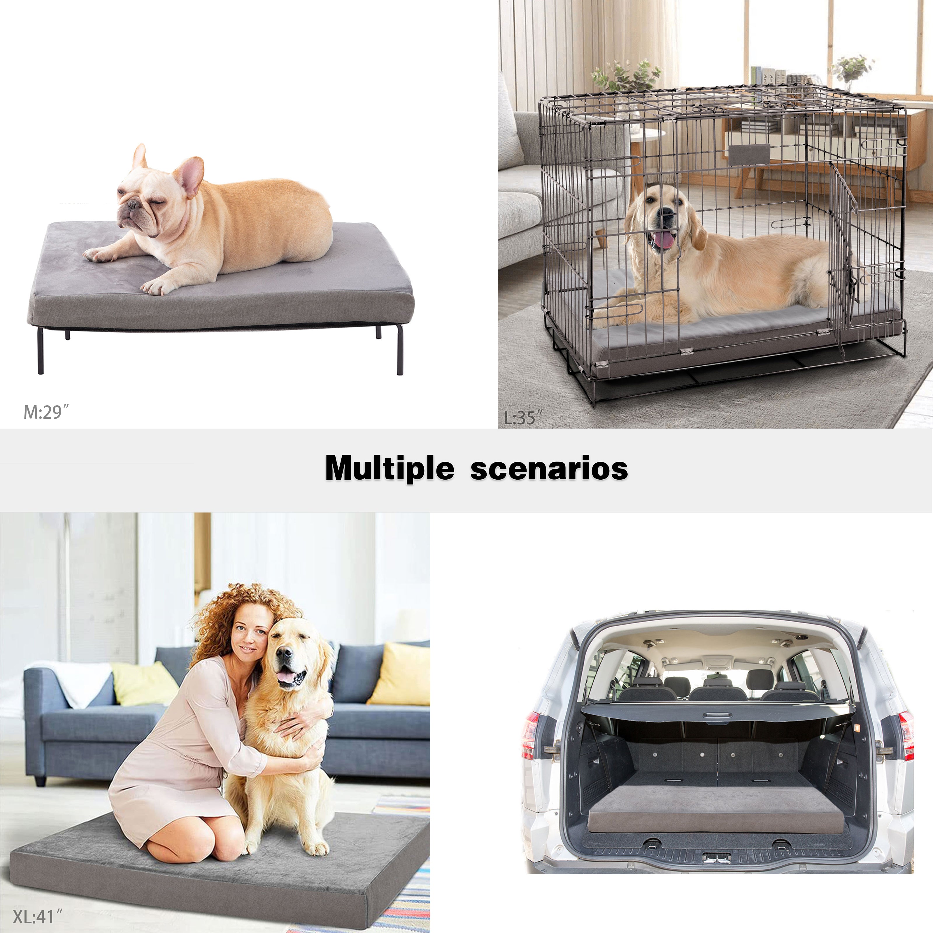 Memory Foam Removable Cover Dog Bed