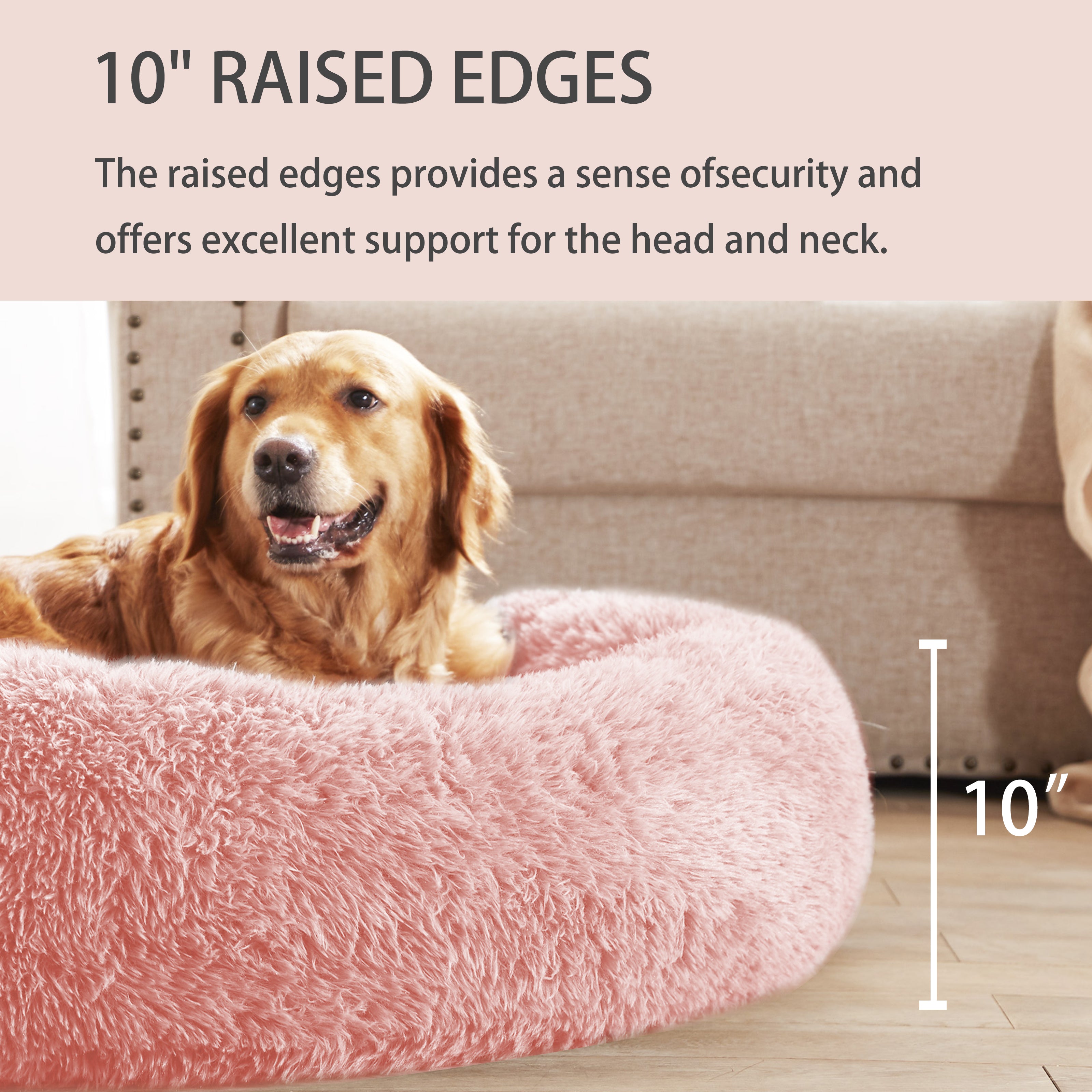 Calming Donut Dog Beds for Large dog, Anti-Anxiety