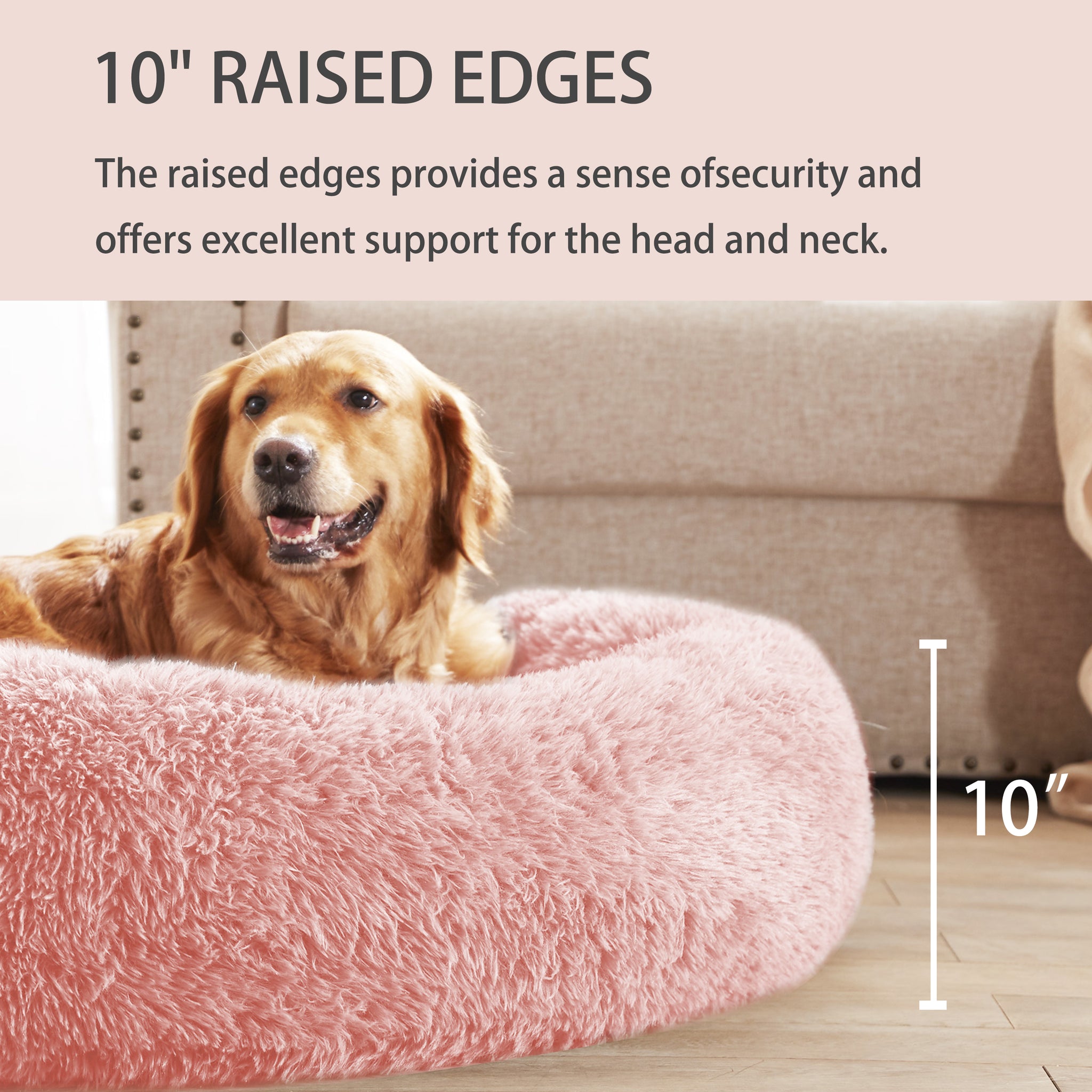 Calming Donut Dog Beds for Large dog, Anti-Anxiety