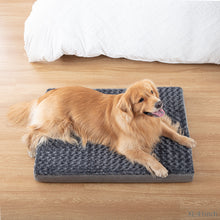 Load image into Gallery viewer, LFC PETS  Plush Memory Foam Orthopedic Dog Bed for Medium, Large Dogs with Cooling Gel, Washable Dog Crate Mat, Removable Cover &amp; Waterproof Lining
