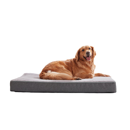 Plush Memory Foam Orthopedic Dog Beds with Removable Washable Cover & Waterproof Lining