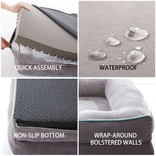 Load image into Gallery viewer, LFC PETS  Orthopedic Dog Bed, Waterproof Thick Foam Dog Bed Bolster Sofa with Machine Washable Cover, Comfy Dog Bed for Small Medium Large Dog
