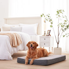 Load image into Gallery viewer, LFC PETS  Plush Memory Foam Orthopedic Dog Beds for Medium to Extra Large Jumbo Dogs, Pet Crate Bed Mat with Cooling Gel Sponge, Removable Washable Cover &amp; Waterproof Lining, M/L/XLL
