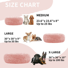 Load image into Gallery viewer, LFC PETS  Calming Dog Bed Anti-Anxiety Donut Dog Beds for Small Medium Large Dogs, Washable Plush Fluffy Indoor Cat Kitten Round Cuddler Cushion (24”30”36” inch)
