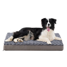 Load image into Gallery viewer, LFC PETS  Plush Memory Foam Orthopedic Dog Bed for Medium, Large Dogs with Cooling Gel, Washable Dog Crate Mat, Removable Cover &amp; Waterproof Lining
