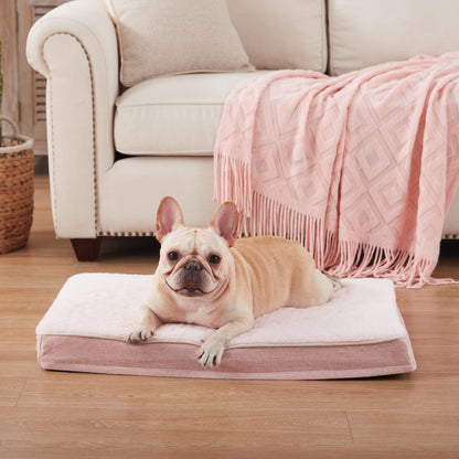 Plush Memory Foam Orthopedic Dog Beds with Removable Washable Cover & Waterproof Lining