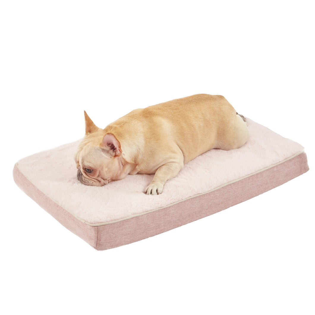 LFC PETS  Plush Memory Foam Orthopedic Dog Beds for Medium to Extra Large Jumbo Dogs, Pet Crate Bed Mat with Cooling Gel Sponge, Removable Washable Cover & Waterproof Lining, M/L/XLL