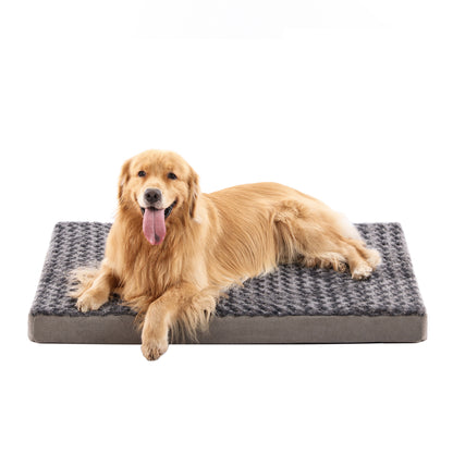 Plush Memory Foam Washable Dog Bed